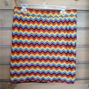 Target Pride Rainbow Knee Length Skirt Large Chevron LGBTQ
